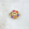 Charm Happy Face Flower Mobile 4.2gr / 3cm / Multicolor 18K Yellow Gold