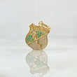 Dije Escudo Deportivo Cali 2.05gr / 2.1cm / Circones Blancos Verdes Oro Amarillo 18K ©