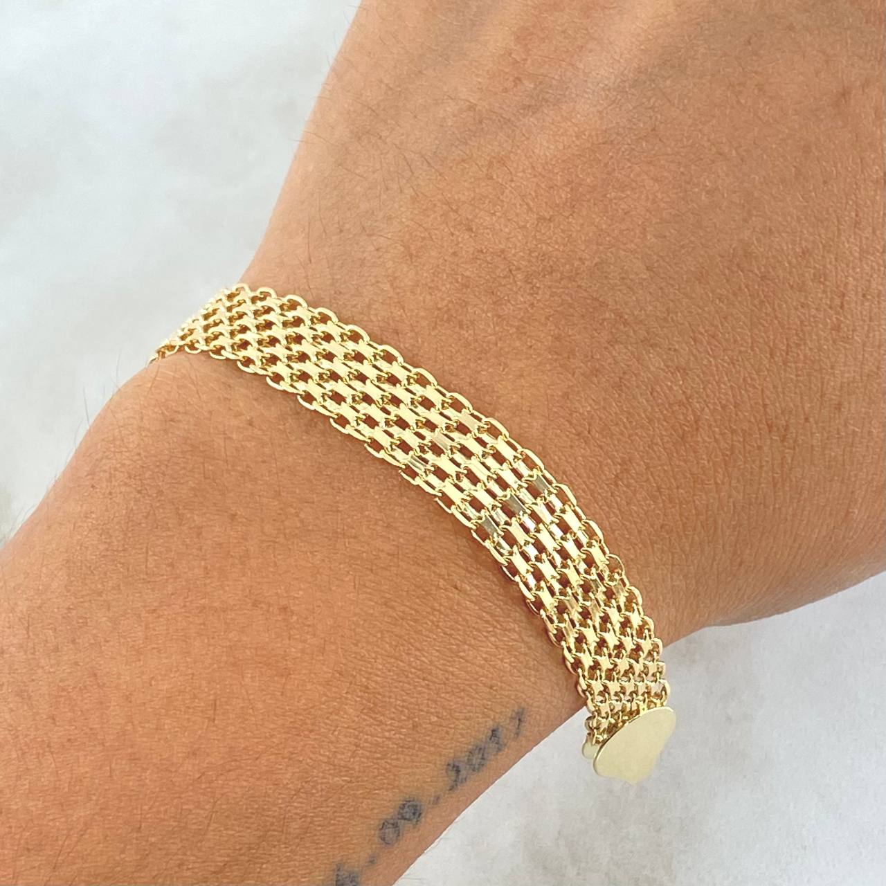 Pulso Chino 12.85gr / 22cm / 9mm Oro Amarillo +0 18K ©