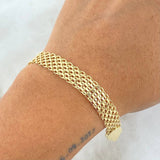 Pulso Chino 12.85gr / 22cm / 9mm Oro Amarillo +0 18K ©