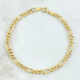 Pulso Figaro 2.55gr / 20cm / 4.6mm Oro Amarillo +1 18K ©