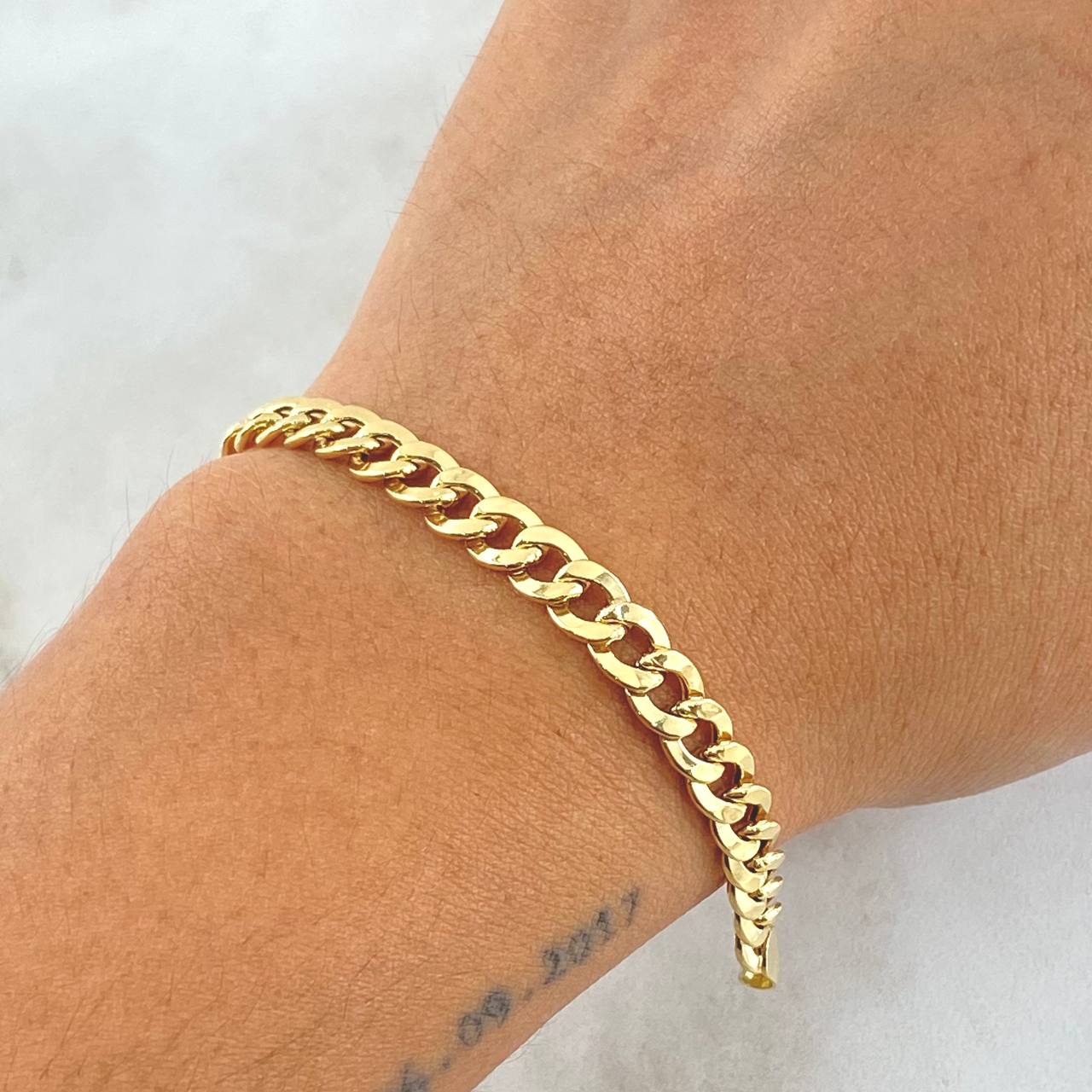 Cuban Links Bracelet 6.4gr / 22cm / 6mm Yellow Gold +0 18K ©
