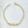 Bracelet Cuban Baby Rectangular Plate 1.6gr / 14.5cm / 1.9mm Yellow Gold +1 18K
