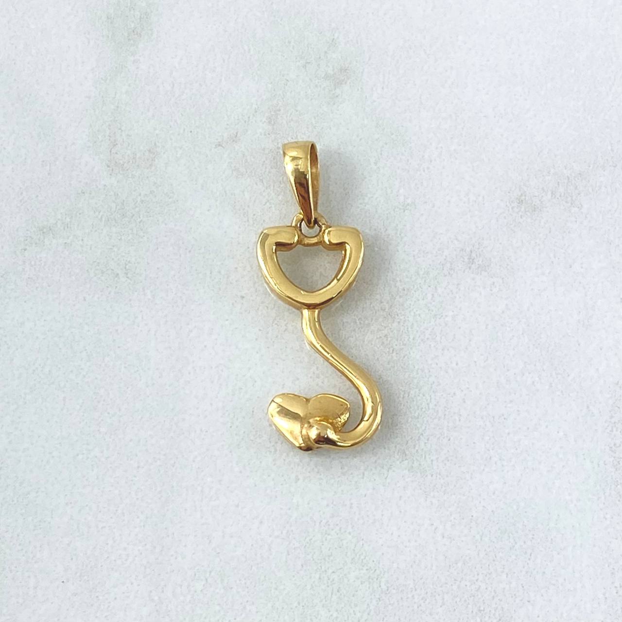 Pendant Medical Stethoscope 2.45gr / 2.8cm Yellow Gold Silhouette (Offer)