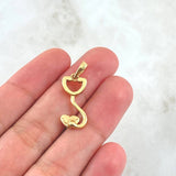 Pendant Medical Stethoscope 2.45gr / 2.8cm Yellow Gold Silhouette (Offer)