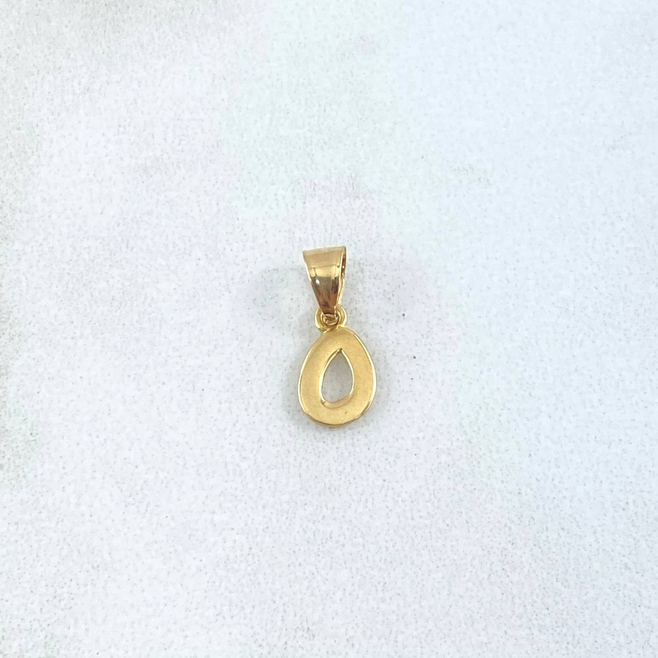 Pendant Letter O 0.3gr/1.5cm Smooth Yellow Gold (Offer)