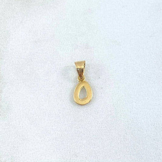 Pendant Letter O 0.3gr/1.5cm Smooth Yellow Gold (Offer)