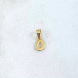 Pendant Letter O 0.3gr/1.5cm Smooth Yellow Gold (Offer)