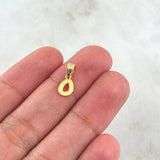 Pendant Letter O 0.3gr/1.5cm Smooth Yellow Gold (Offer)