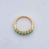 Anillo Argolla Churumbela 2.85gr / T6 3/4 / Esmeralda 50 Pts Oro Amarillo 18K (Joya) &