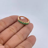 Anillo Argolla Churumbela 2.85gr / T6 3/4 / Esmeralda 50 Pts Oro Amarillo 18K (Joya) &