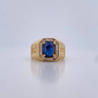 Egyptian Greca Ring 9.4gr / T10 / Zapiro 1.7 Qts Diamonds 9 Pts 18K Yellow Gold (Jewel) &
