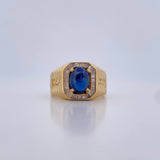 Egyptian Greca Ring 9.4gr / T10 / Zapiro 1.7 Qts Diamonds 9 Pts 18K Yellow Gold (Jewel) &
