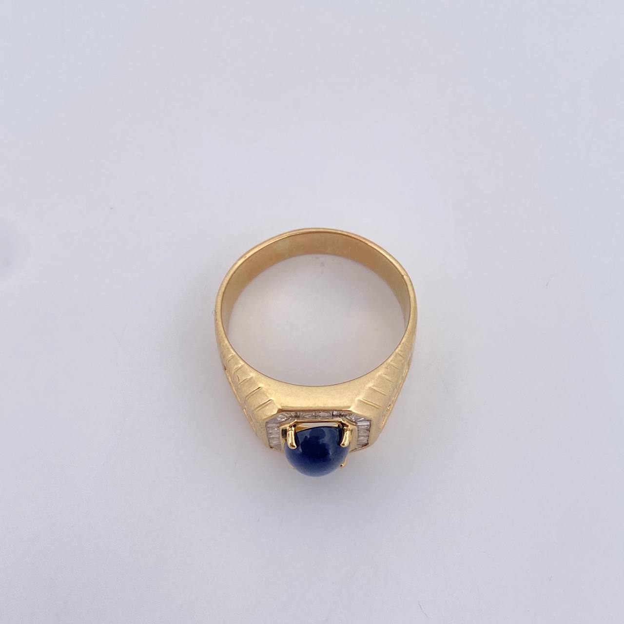 Egyptian Greca Ring 9.4gr / T10 / Zapiro 1.7 Qts Diamonds 9 Pts 18K Yellow Gold (Jewel) &