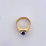 Egyptian Greca Ring 9.4gr / T10 / Zapiro 1.7 Qts Diamonds 9 Pts 18K Yellow Gold (Jewel) &