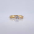 Round Solitaire Ring 3.15gr / Size 5 3/4 / Diamond 22 Pts 18K Yellow Gold (Jewel) &