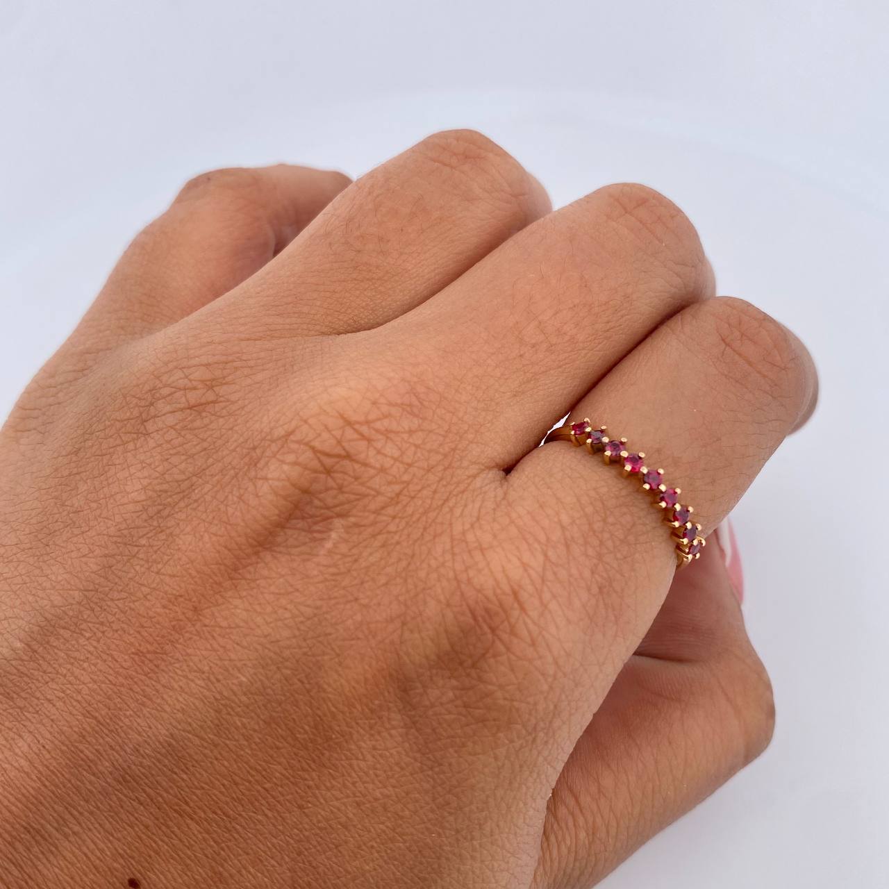Churumbela Ring 1.4gr / Size 6 / Rubies 27 Pts 18K Yellow Gold (Jewel) &