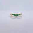 Anillo Tiara 1.15gr / T5 3/4 / Esmeraldas 15 Pts Oro Amarillo 18K (Joya) &