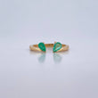 Hug Ring 2.45gr / Size 7 / Emeralds 35 Pts 18K Yellow Gold (Jewel) &