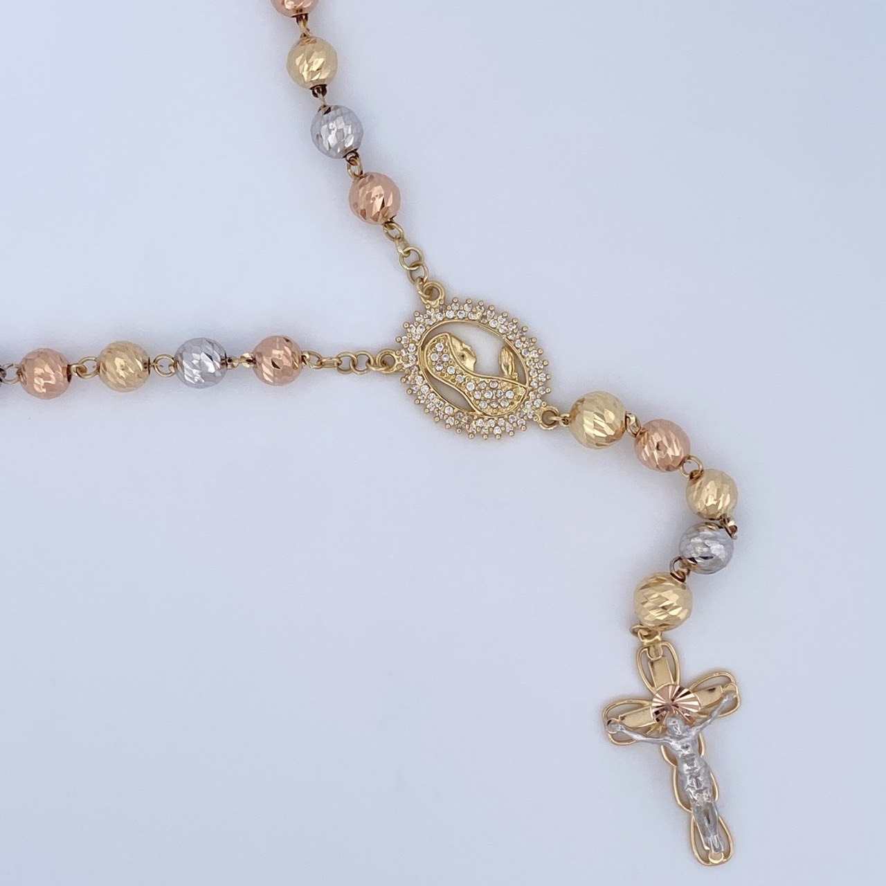 Rosary Virgin Mary 24gr / 23.6in / 18K Gold $