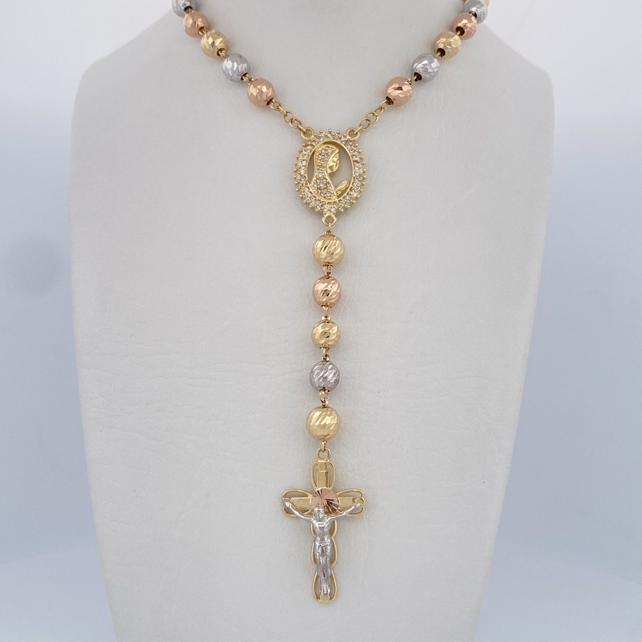Rosary Virgin Mary 24gr / 23.6in / 18K Gold $