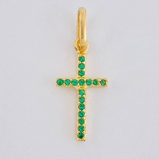 Dije Cruz Tupida 0.65g / 3/4 in Oro Amarillo 18K