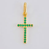 Dije Cruz Tupida 0.65g / 3/4 in Oro Amarillo 18K