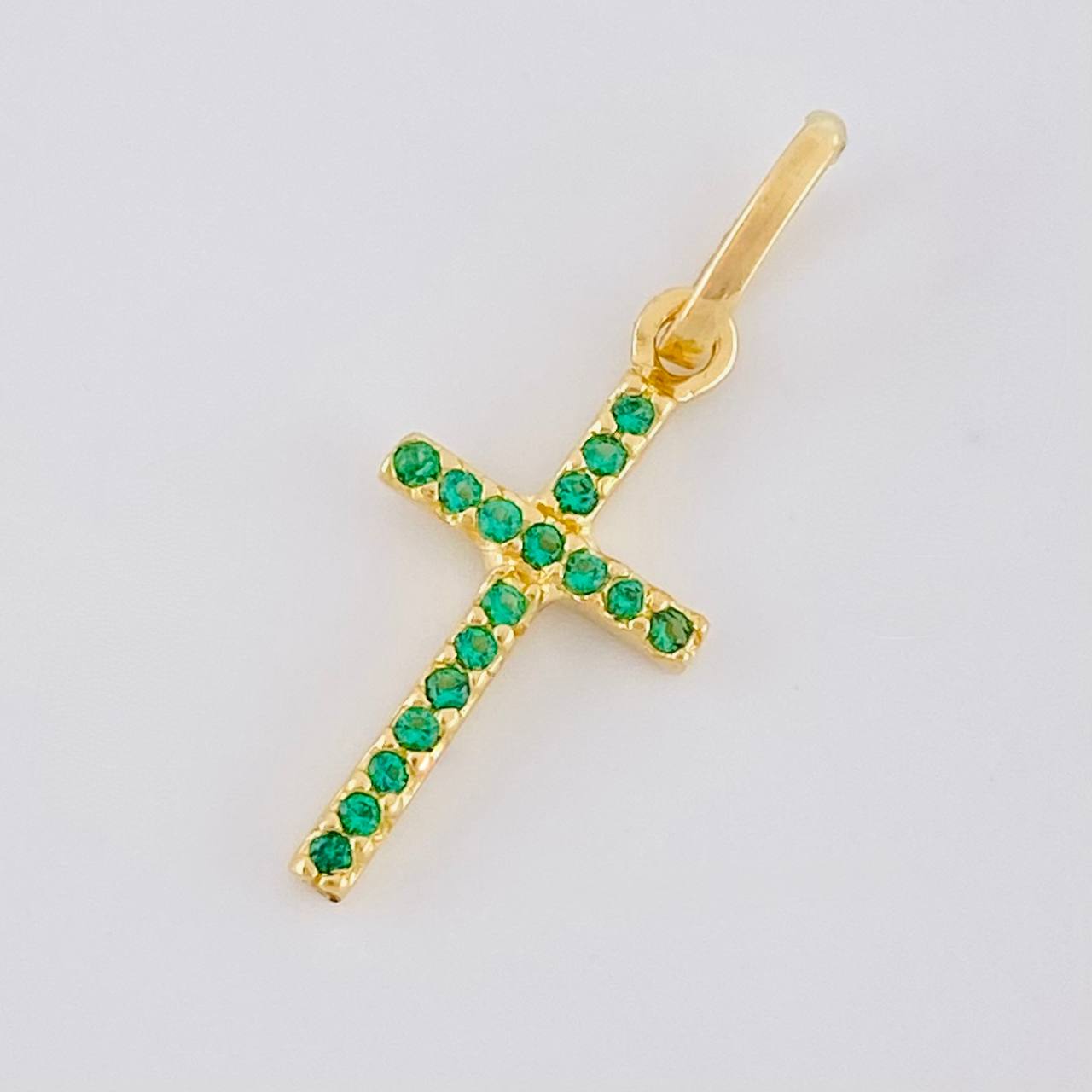 Dije Cruz Tupida 0.65g / 3/4 in Oro Amarillo 18K
