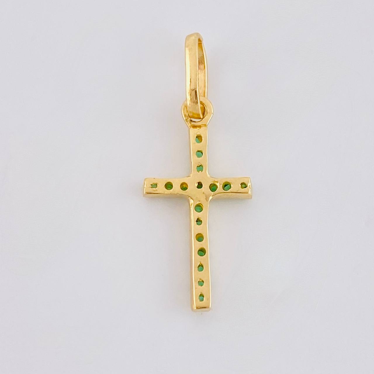 Dije Cruz Tupida 0.65g / 3/4 in Oro Amarillo 18K
