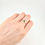 Anillo Curva en V Solitario 1.25g / T7 1/2 Oro Amarillo 18K