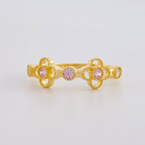Clover Silhouette Ring 2.05g / T7 1/2 Yellow Gold 18K