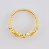 Clover Silhouette Ring 2.05g / T7 1/2 Yellow Gold 18K