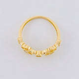 Anillo Trebol Silueta 1.85g / T6 Oro Amarillo 18K