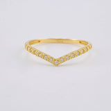 V Curve Dense Ring 1.2g / Size 7 1/4 Yellow Gold 18K