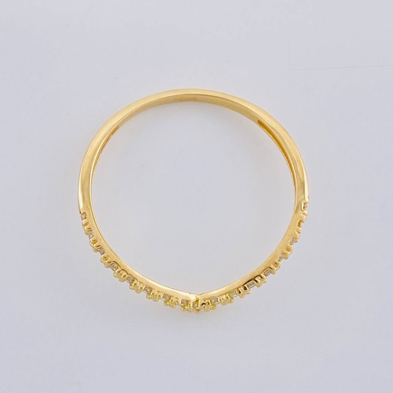 V Curve Dense Ring 1.2g / Size 7 1/4 Yellow Gold 18K