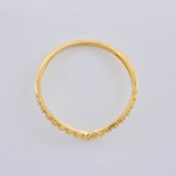 V Curve Dense Ring 1.2g / Size 7 1/4 Yellow Gold 18K