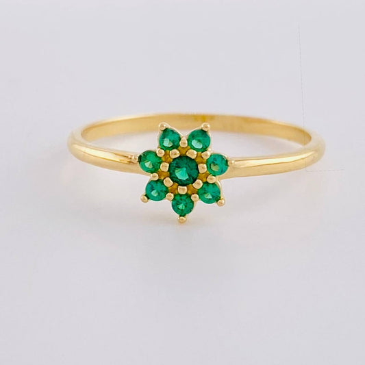 Septima Flower Ring 1.45g / T6 Yellow Gold 18K