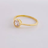 Anillo Solitario Ovalado 1.4g / T6 1/4 Oro Amarillo 18K
