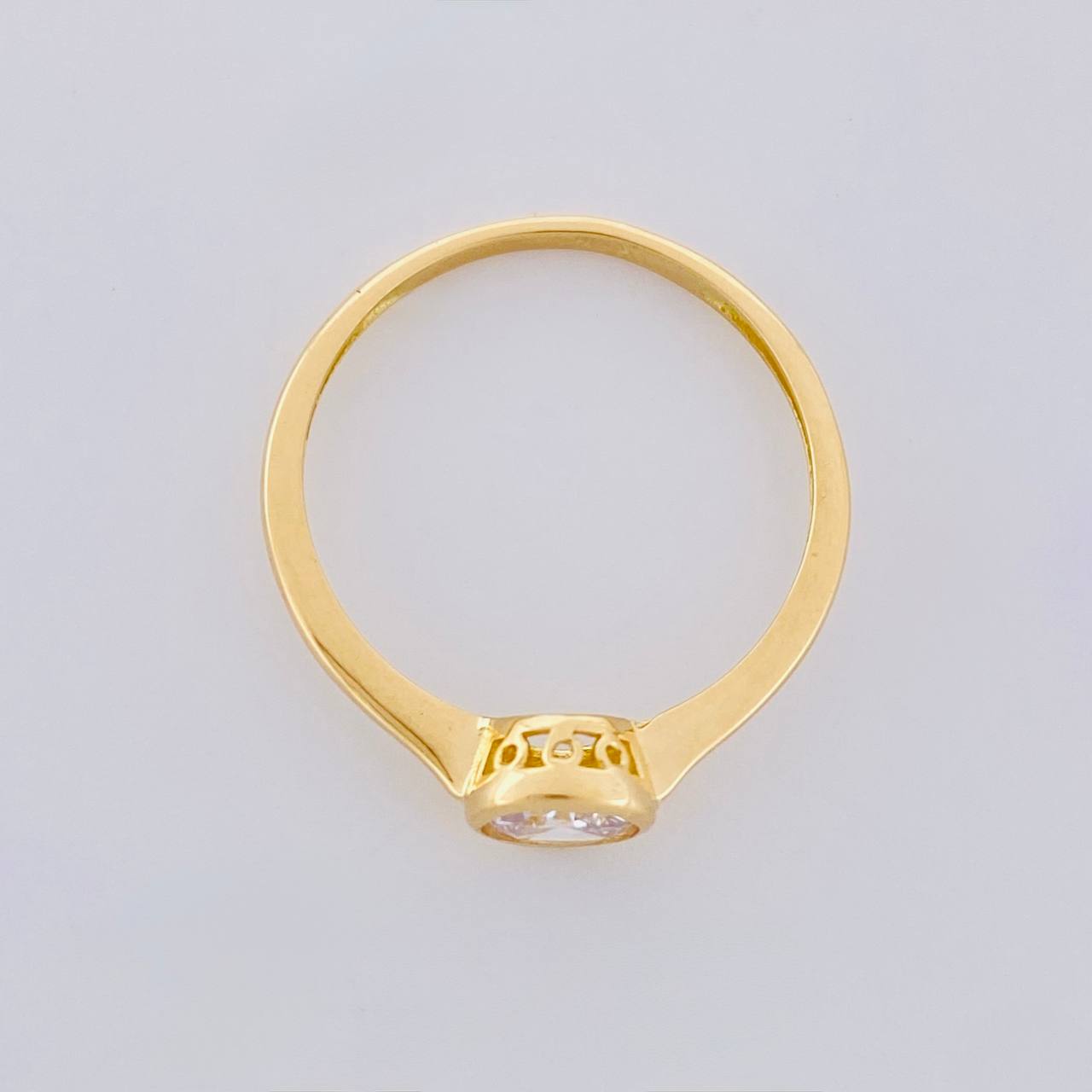 Anillo Solitario Ovalado 1.4g / T6 1/4 Oro Amarillo 18K