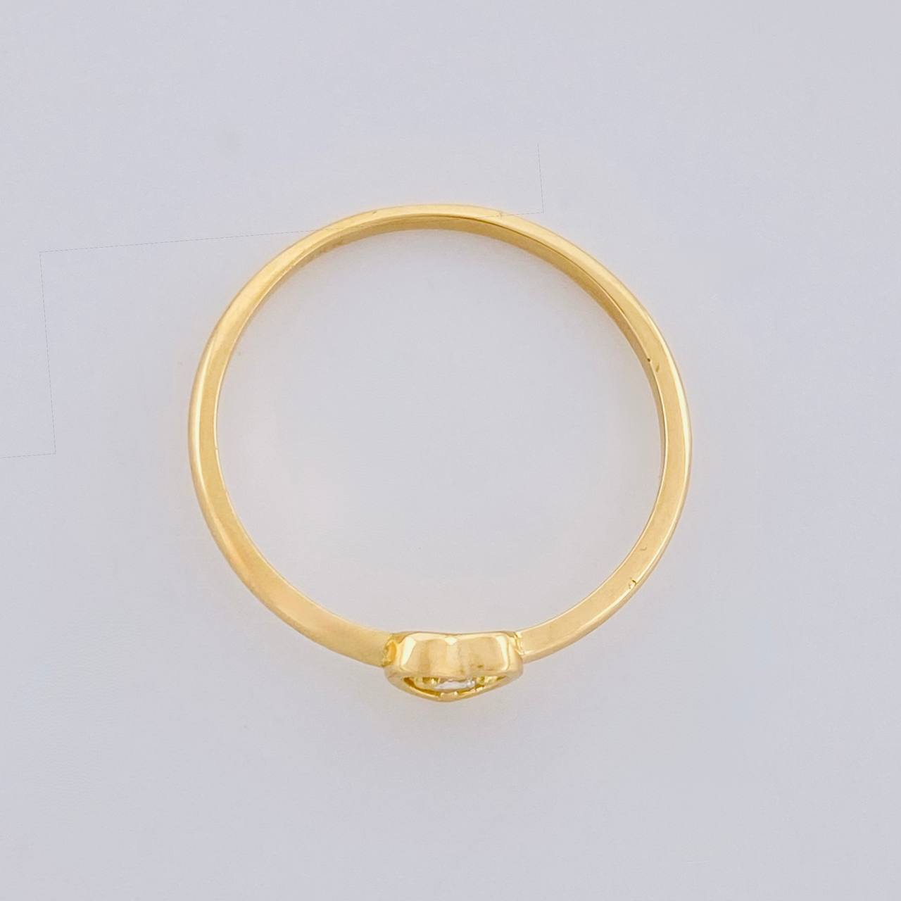 Anillo Corazon Zirconia 1.25g / T6 Oro Amarillo 18K