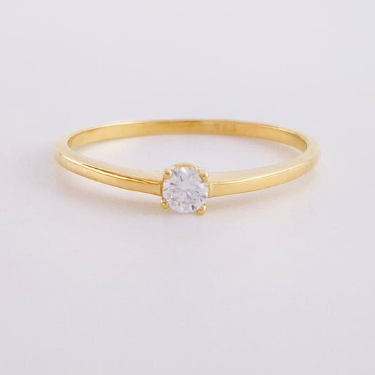 Solitaire Ring 1.25g / T6 1/4 Yellow Gold 18K