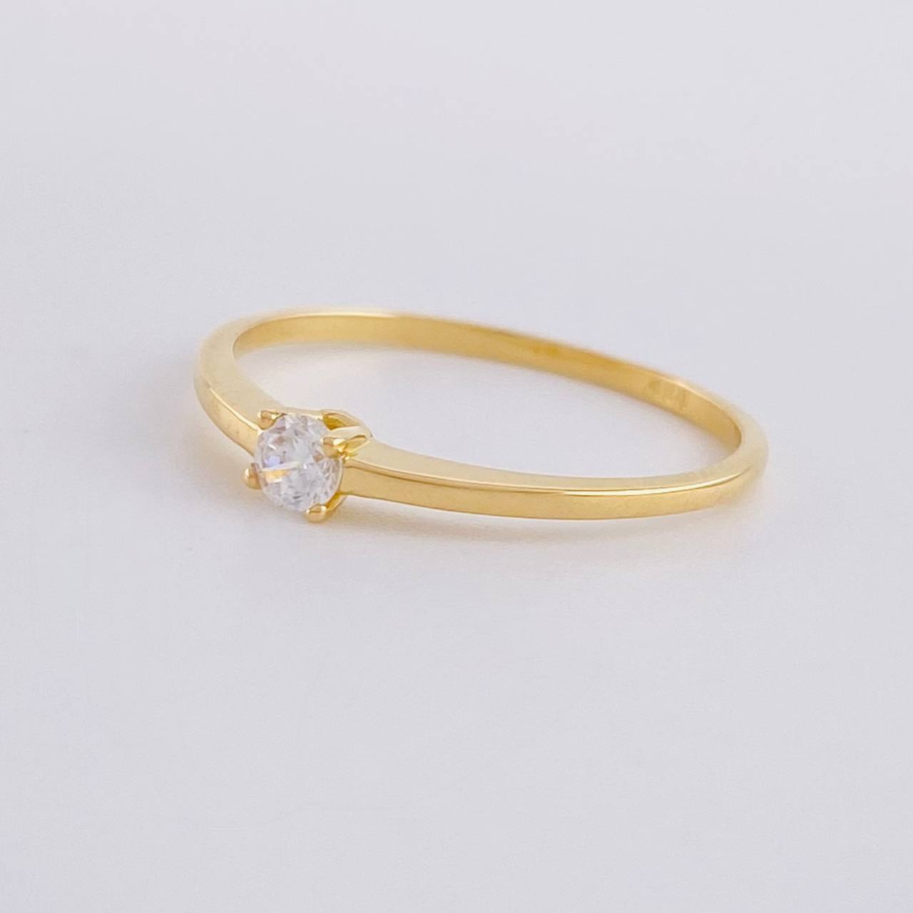 Solitaire Ring 1.25g / T6 1/4 Yellow Gold 18K