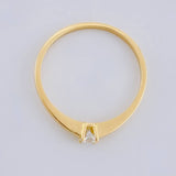 Solitaire Ring 1.25g / T6 1/4 Yellow Gold 18K