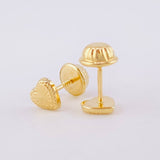 Topos Corazón Diamantado 0.5g / in / 4.95mm Oro Amarillo 18K