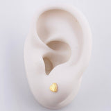 Diamond Cut Heart Stud Earrings 0.5g / in / 4.95mm 18K Yellow Gold