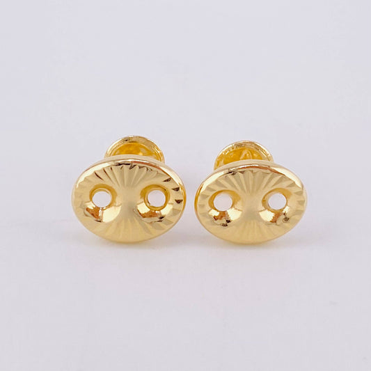 Stud Earrings Gc 0.85g / in / 9mm Yellow Gold 18K