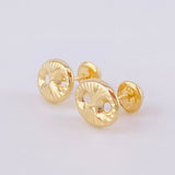 Topos Gc Diamantado 0.95g / in / 9.8mm Oro Amarillo 18K