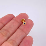 Piercing Circulo Tupido 0.25g / 1 3/4 in Oro Amarillo 18K