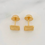Topos Cuadrado Diamantado 0.7g / in / 6.06mm Oro Amarillo 18K