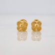 Diamond Cut Clover Stud Earrings 0.65g / in / 5.4mm Yellow Gold 18K